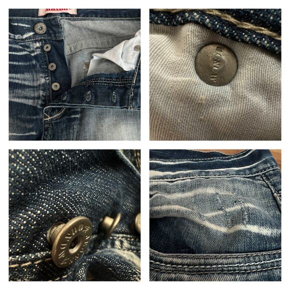 Mondo Red Dragon Embroidered Distressed Relax Fit Jeans Men Size 36 - Picture 7 of 13